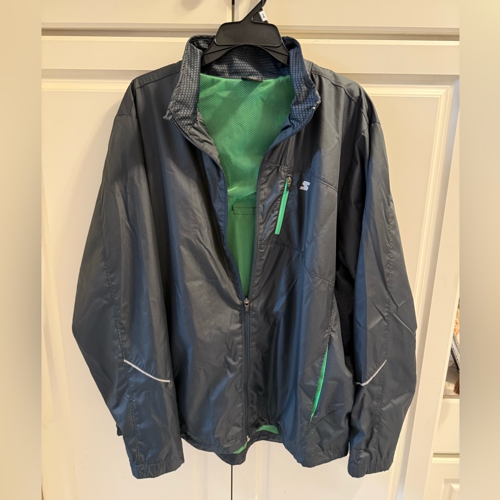 Starter Athletic Men’s Jacket Large 42-44 w Pants Large 37-38 Fishing Rain NEW